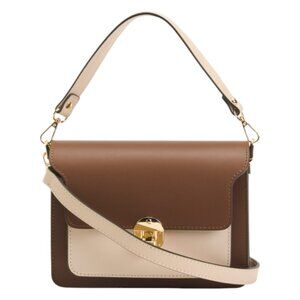 ISADORA Made In Italy Leather Multi Compartment Structure Crossbody Bag